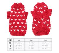 WEKAMOS Pull pour Chien Petite Maille Extensible à Vêtement Hiver DouxCet Confortable pour Petit Chien Style Saint Valentin Rouge Adapté Aux et Chiots XS