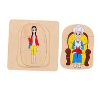 WEKAMOS Puzzle Bois Multi-Couches Éducatif Cycle de Vie Féminin Montessori pour Développement Cognitif des Tout-Petits