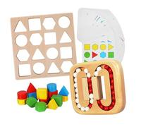 WEKAMOS Puzzle Bois pour Seniors Jeu de Labyrinthe Géométrique Cognitif Portable Activité Mémoire et Entraînement Mental pour Personnes Âgées Cadeau pour Adultes