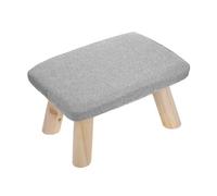 WEKAMOS Repose-Pieds en Bois Massif Naturel 35X25X20 CM, Petit Tabouret Multifonction Antidérapant pour Bureau, Maison et Salon, Support Ergonomique Jambes, Tabouret de Yoga et Marchepied