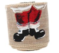 WEKAMOS Ruban de Noël Lin pour Cadeau et Décorations DIY Ruban à Nœud Lisse et Souple pour Fêtes et Artistiques