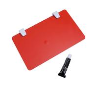 WEKAMOS Séparateur de Bureau Acrylique Orange Panneau de Cloison Pratique pour Bureau et Salle Examen Facile à Installer Réduit Distractions et Crée Un Espace de Travail
