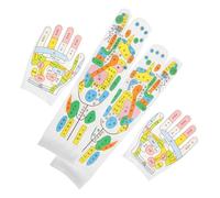 WEKAMOS Set de Gants et Chaussettes de Massage Élastiques pour Hommes et Seniors Outils de Réflexologie avec Points Acupression Imprimés Fatigue et Stimulation des Zones Réflexes