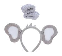 WEKAMOS Set de Serre-tête Koala Peluche avec Bandeaux Poignet Accessoires Confortables pour Fête Jungle Cosplay Halloween et Déguisement Forêt