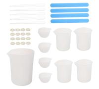 WEKAMOS Set de Tasses à Mesurer Silicone pour Résine Époxy Kit Mélange DIY Outils de Mesure Résine Création Bijoux Artisanat
