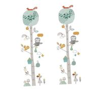 WEKAMOS Sticker Mural Toise Murale Garçon Fille Jungle Autocollant Hauteur Décoratif Animaux Colorés Autocollant Mural Auto Adhésif Étanche pour Chambre Garçon Fille