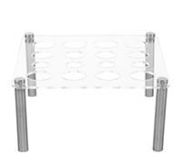 WEKAMOS Support Carré en Acrylique pour Moules de Pièces D’Échecs DIY Organisateur Multifonction Ouvertures Multiples Rangement Stable pour Accessoires de Jeu D’Échecs en Résine Usage