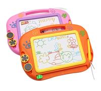 WEKAMOS Tableau à Dessin Magnétique Orange en Plastique Solide Éducatif pour Garçon et Filles Ardoise Blanche pour Peindre Dessiner et Écrire Développement Motricité L'Imagination