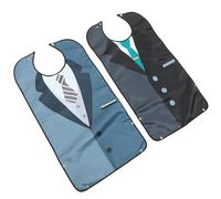 WEKAMOS Tablier Repas Imperméable pour Adulte 2 Pièces Bavoir Ajustable Léger pour Usage Quotidien Personnes Âgées