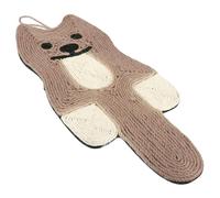 WEKAMOS Tapis à Gratter pour Chat Forme de Chat Sisal Accessoire pour Entretien des Griffes Jeu des Animaux de Compagnie avec Lanière pour Rangement Pratique