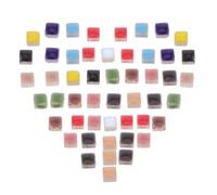 WEKAMOS Tesselles Mosaïque en Céramique 5 Mm Multicolores 50 G Environ 300 Pièces pour Bricolage Artisanal, Fournitures Loisirs Créatifs, Carrelage Décoratif Résistant pour Murs et