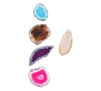 WEKAMOS Tranches D'agate Percées Couleurs Variées Petites Tailles 5 Pcs Diy Bijouterie Créative Femmes Accessoires Artisanat Présents Fête Noël