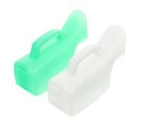 WEKAMOS Urinoir Féminin Portable 2 Pièces 1000ml Bouteilles D'urine Pour Femmes Plastique Solide Blanc Et Vert Usage Voyage Hospitalier Aide Mobilité