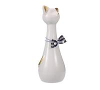 WEKAMOS Urne Funéraire pour Chat en Céramique Blanche, Petite Urne Commémorative Décorative pour Cendres D’Animaux de Compagnie, Boîte Souvenir Compacte pour Chien et Chat, Bureau