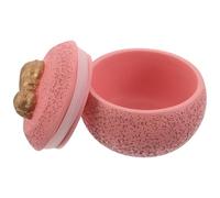 WEKAMOS Urne pour Animaux de Compagnie Petite Urne Ronde Ciment pour Cendres de Chien et Chat Rose Décorative pour Souvenirs Funéraires