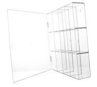 WEKAMOS Vitrine en Acrylique Transparente 12 Compartiments pour Figurines et Poupées, Boîte D'affichage Multi-Grille, Étui de Rangement de Bureau Multifonction, Accessoire D'exposition
