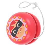 WEKAMOS Yoyo en Bois pour Garçon et Filles Débutants Motif Soldat Rose 1 Pièce Éducatif Coordination Œil-Main Motricité Fine Intérieur Extérieur Loisirs