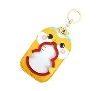 WEKAMOS Zodiac Snake Keychain PU Double Card Slots Protective Cover for Keys Chinese Year Lucky Accessory Design