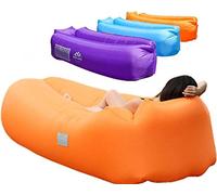 WEKAPO Chaise Longue Gonflable pour Camping, Voyage et Plage, Orange