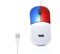 WeKids Souris pour Enfant Filaire Optique Haute Précision 3 Boutons 1800 Souris Ergonomique pour Windows 7/8/10/X, Vista/Linux/Mac Ordinateur Portable/Bureau Câble 1.5M - Blanc