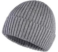 WEKNOWU Bonnet unisexe rétro en tricot doux et extensible pour homme et femme - Gris - Taille Unique