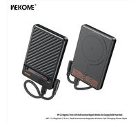 WEKOME WanCi Wang 2 Chargeur sans fil rapide magnétique 3-en-1 multifonction 5000 mAh WP-112 Noir 1 pièce, compatible avec iPhone, Huawei, Samsung, Xiaomi
