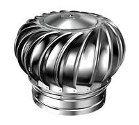 WEKONUMEX Capot de cheminée Rotatif, Capuchon de cheminée Rotatif en Acier Inoxydable 304, Couvercle de Pluie, Argent 75-400mm(300mm)
