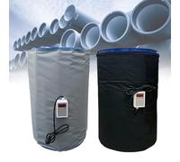 WEKONUMEX Chauffe-fût métallique, Bande chauffante en Silicone 2000 W avec régulateur de température for fûts, seaux, réservoirs et tuyaux, Multicolore(Black)