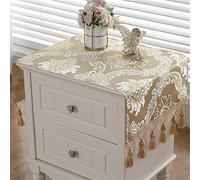WEKONUMEX Chemin de Table en Coton et Dentelle, 1 pièce de Serviette Coussin Tissu Moderne Universel Chambre Armoire Nappe(Cream Color,15.7 * 35.4 inches)