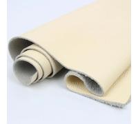 WEKONUMEX Chutes de Cuir, Cuir de Vachette tanné végétal for Loisirs créatifs, Multicolore, Plusieurs Tailles(Beige White,50x50cm)