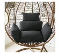 WEKONUMEX Coussin de Chaise balançoire Coussin de Chaise de Plage d'extérieur, Panier à œufs Suspendu, Coussins de balançoire, Panier en rotin de Jardin, Patio(Black)