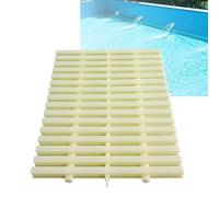 WEKONUMEX Grille De Débordement De Gouttière De Piscine À Trois Trous Blanche Et Os Largeurs 15-30cm Paquet De 15(Bone Color,18x100CM/10pcs)