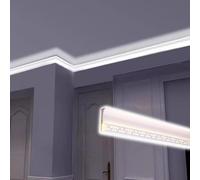 WEKONUMEX Moulures de Plafond, Canal LED for moulures de Couronne et éclairage de plinthes Blanc 1-20 m(16m/52.5ft)