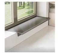 WEKONUMEX Plaque d'extension pour Rebord de fenêtre, Étagère magnétique for Rebord de fenêtre, sans perçage, Gris Acier et Blanc, 40-60 x 15-25 cm, for Plantes de Cuisine(Gray,60x25cm)