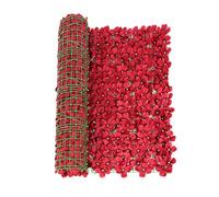 WEKONUMEX Rouleau de haie Artificielle, Écran de Lierre Artificiel Multicolore, Plusieurs Tailles(Red 0.5 X 1 M)