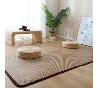 WEKONUMEX Tapis de Sol Japonais Traditionnel Tatami, Tapis Respirant en rotin Naturel, Tapis de Sol Pliable for l'été(D,160x200cm(63x79inch))