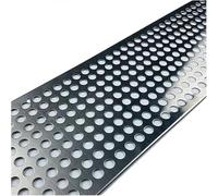 WEKONUMEX Tôle perforée métallique, Plaque Perforée Acier INOX 304 Argent 10x10cm à 40x40cm Trous 1-10mm(6mm Mesh,25x25cm)