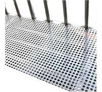 WEKONUMEX Tôle perforée métallique, Plaque perforée en Acier Inoxydable 304, Argent, épaisseur 0,8 mm, Maille 1-10 mm, Taille 10-40 cm(6mm Mesh,20x20cm)