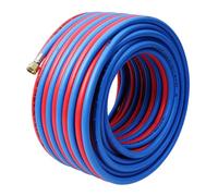 WEKONUMEX Tuyau d'oxygène-acétylène, Tuyau Double for Chalumeau de soudage oxyacétylénique avec raccord en cuivre Rouge et Bleu, 10 à 30 m(15m)