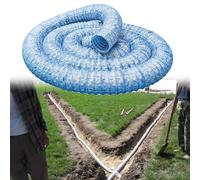 WEKONUMEX Tuyaux ondulés perforés industriels, Tuyau de Drainage perforé de 3 po, 3-160 pi, Souple et perméable à Ressort(L 21m(68.9ft))