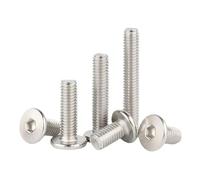WEKONUMEX Vis Boulon, Vis à Six pans Creux en Acier Inoxydable 304, Gris argenté, Plusieurs Tailles, Lot de 5 à 50 pièces(M8 X 5pieces,5mm)