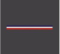 WEKOW 1 Pièces Trois Couleurs Maille Bande Drapeau National Couleur Voiture Autocollant Réfléchissant Corps Autocollant Voiture Autocollant (French Tricolor,20×1.5CM)