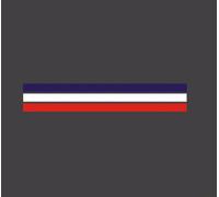 WEKOW 1 Pièces Trois Couleurs Maille Bande Drapeau National Couleur Voiture Autocollant Réfléchissant Corps Autocollant Voiture Autocollant (French Tricolor,20×3.0CM)