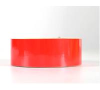WEKOW 1pcs Largeur 5CM / 10CM / 20CM Longueur 3M Ruban D'avertissement Réfléchissant Ruban Monochrome Autocollant/Ruban De Sécurité à Film Réfléchissant (Red,5CM)