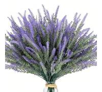 Wekuw 12 Pièces Leur Artificielle, 36cm Fleurs de Lavande Artificielles Les Floqué Lavandede Bricolage sont des Décorations De Bouquets, pour La Maison Bureau Bureau Fête de Mariage (Violet)