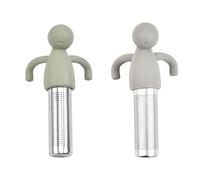 Wekuw 2 Pièces Infuseur à Thé, Passoire à Thé, Infuseur de Thé Silicone Acier Inoxydable, Boule à Thé, Filtre à Thé Suspendu, Pour Feuilles de Thé en Vrac, Theiere, Tasse, Mug
