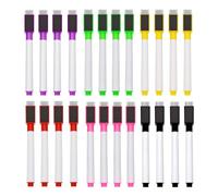 Wekuw 24 Pièces Feutre Effacable Feutres Tableau Blanc Effacable Blanc Magnetique Stylo Effaçable Feutre Tableau Feutres Ardoise Effacables pour la Maison l’École Et le Bureau