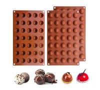 Wekuw 3 Pièces Moule Silicone Patisserie Demi Sphere moule en silicone semi-sphérique à 35 cavités,moule à chocolat en silicone moule à pâtisserie pour la fabrication de chocolat, gâteaux, gelée