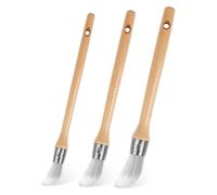 Wekuw 3 Pièces Pinceaux à Rechampir Brosse de Peinture Professionnelle Convient aux Peintures à Base d'eau, à la Peinture Décorative et Détaillée, au Brossage de la Poussière, à la Peinture Murale
