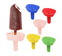 Wekuw 5 Pièces Porte-Glaçons pour Tout-Petits Moule Glace le Porte-Glaçons pour Enfants ne Coule pas Porte-Glaçons Avec Paille Porte-Glaces en Paille pour Adultes, Enfants et Tout-Petits